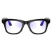 Солнцезащитные очки Ray-Ban Meta Wayfarer RW4006, Shiny Black / Clear (Blue-Violet Light Filter)