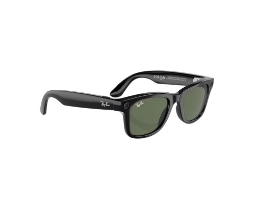 Солнцезащитные очки RayBan Meta Wayfarer RW4006 Shiny Black G15 Green