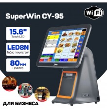 Моноблок сенсорный SuperWin CY-95 15,6 + принтер чеков 80мм intel i3 gen 3 4+64GB win10 pro