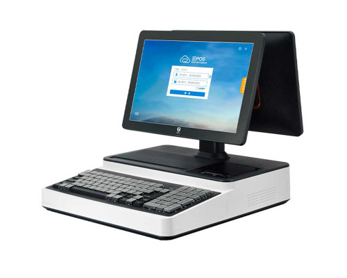 POS Моноблок с клавиатурой PSJ1000 двойной экран. 15.6-15.6 '/i5-3Gen/DDR3 8Gb/SSD 128Gb/WiFi/Lan/58 Print/Display non touch