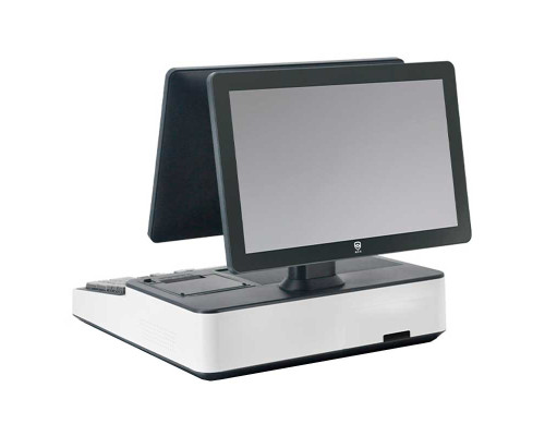 POS Моноблок с клавиатурой PSJ1000 двойной экран. 15.6-15.6 '/i5-3Gen/DDR3 8Gb/SSD 128Gb/WiFi/Lan/58 Print/Display non touch