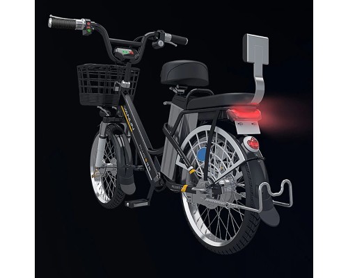 Электровелосипед с корзиной Yanlin мощностью 350 ватт с двойным аккумулятором 24A
