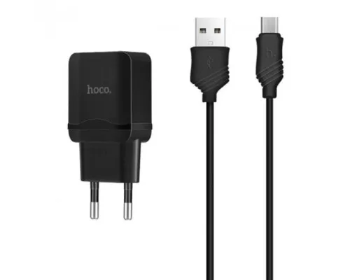 Зарядка Hoco C22A 2.4A + USB cable Micro EU Зарядка Hoco C22A 2.4A + USB cable Micro EU