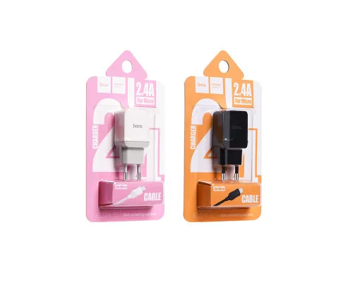 Зарядка Hoco C22A 2.4A + USB cable Micro EU Зарядка Hoco C22A 2.4A + USB cable Micro EU