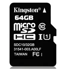 Карта памяти MicroSD 64GB Class 10 HC-I
