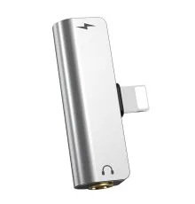 Адаптер Hoco LS25 Lightning на 3.5мм зарядка и звук