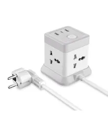 Удлинитель Hoco XO WL20 (20W) 4AC Jack+1USB-C (EU)
