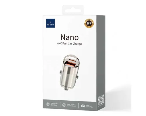 Автомобильное зарядное устройство Wiwu Nano Fast Car Charger (Wi-QC028)