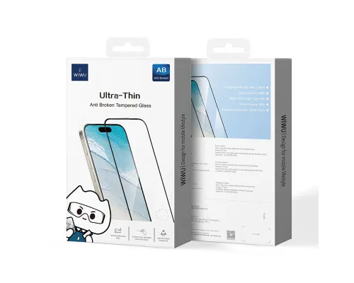 Защитное стекло Wiwu Crystal 25 Super Clear Tempered Glass 6.1" IP15/16