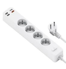 Удлинитель Wiwu Power Strip USB-C*1+USB-A*3 PD 20W