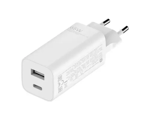 Зарядное устройство Xiaomi 65W GaN Charger (Type-A + Type-C) Зарядное устройство Xiaomi 65W GaN Charger (Type-A + Type-C)