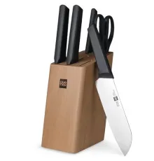 Набор кухонных ножей Xiaomi Huo Hou Fire Kitchen Steel Knife Set с подставкой (6 предметов)