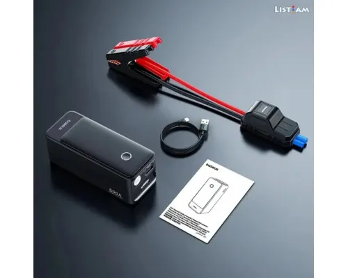 Портативное пусковое устройство бустер Baseus 6000 mAh 600A Jump Starter + Power Bank Портативное пусковое устройство бустер Baseus 6000 mAh 600A Jump Starter + Power Bank