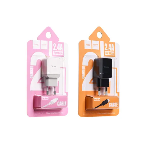 Зарядка Hoco C22A 2.4A + USB cable Micro EU