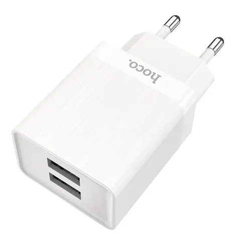 Зарядный адаптер Hoco C51A Prestige Power (2*USB) 3.4A EU