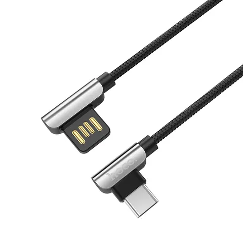 Кабель USB Type-C Hoco U42 Exquisite Steel L-Shape (1.2m)