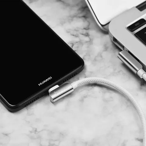 Кабель USB Type-C Hoco U42 Exquisite Steel L-Shape (1.2m)