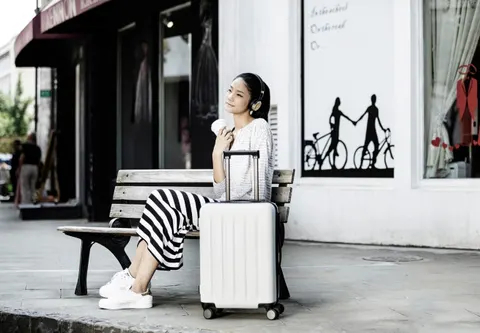Чемодан RunMi 90 Points Suitcase Grey Stars 20"