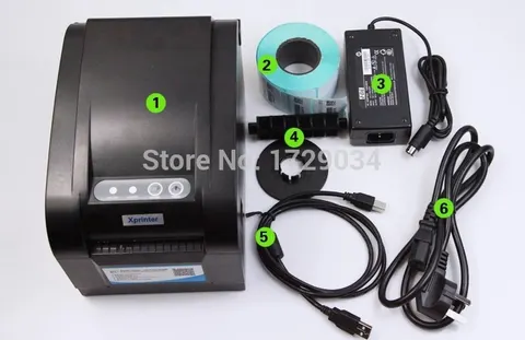 Принтер этикеток, штрих кода XPrinter XP-350BM USB LAN COM - ALL in One