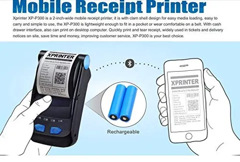 Мобильный принтер чеков Xprinter XP-P300 USB