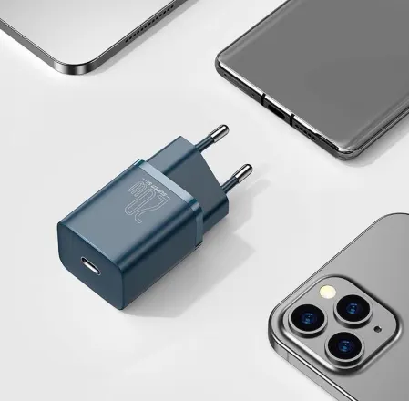Зарядное устройство Baseus Super Si Quick Charger 1C 20W EU Set + Type-C to iP