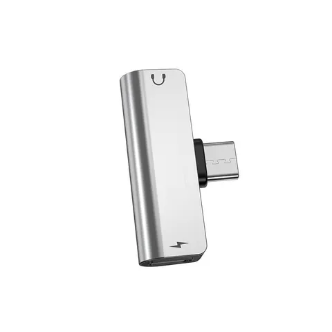 Переходник 2в1 Type-C+3.5mm на Lightning
