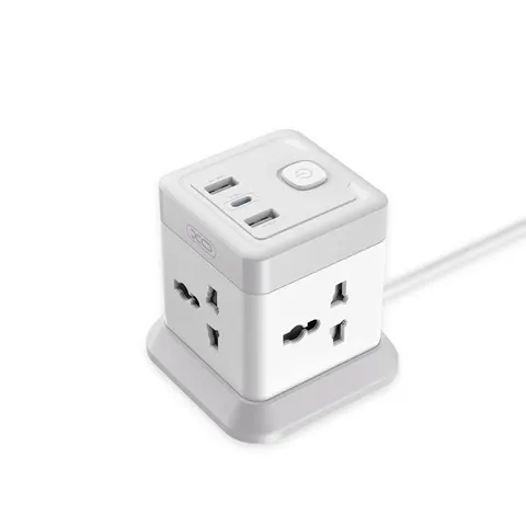 Удлинитель Hoco XO WL20 (20W) 4AC Jack+1USB-C (EU)