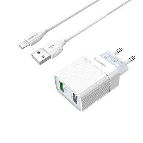 З/у Borofone BA39A Q.C 3-0 Dual Port (Lightning)