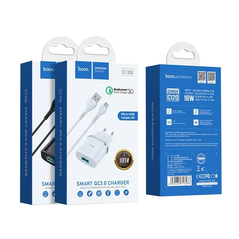 Зарядное устройство Hoco Quick Charge MicroUSB (C12Q)