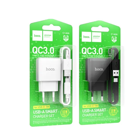 Сетевое зарядное устройство HOCO C140A + Type-C