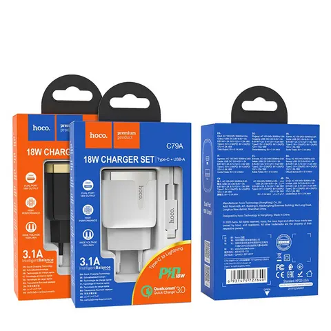 Зарядное устройствo Hoco 18W Type-C to Lightning C79A