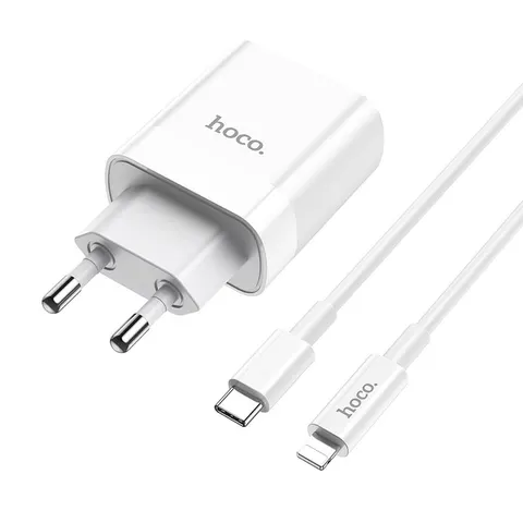 Сетевое З/У Hoco C80A Rapido Type-C PD+QC3.0 + кабель Lightning