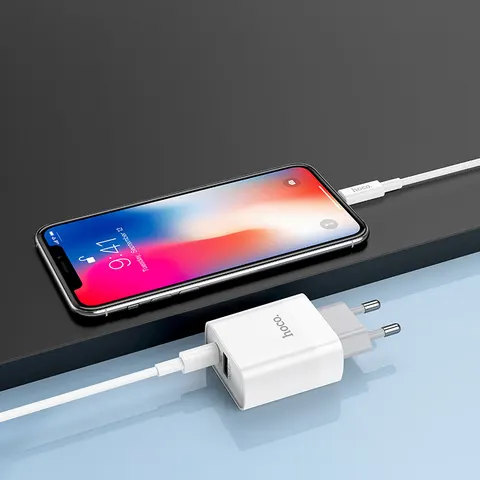Сетевое З/У Hoco C80A Rapido Type-C PD+QC3.0 + кабель Lightning