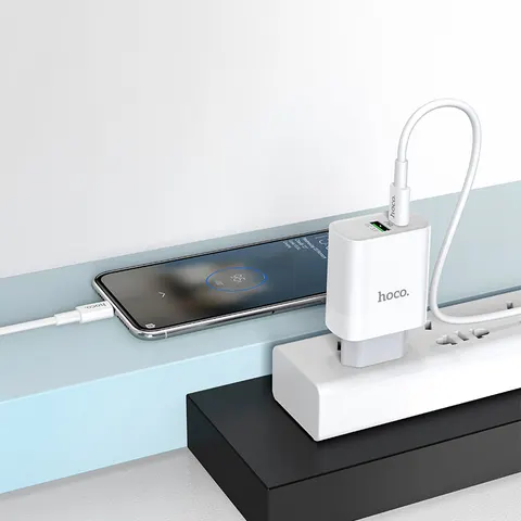 Сетевое З/У Hoco C80A Rapido Type-C PD+QC3.0 + кабель Type-C