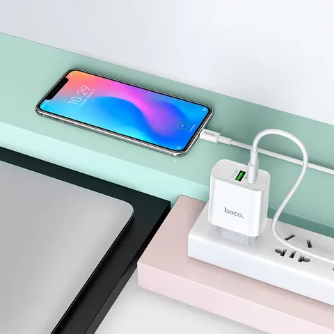 Сетевое З/У Hoco C80A Rapido Type-C PD+QC3.0 + кабель Type-C