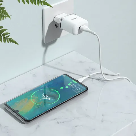 Набор зарядного устройства с кабелем Cutting-edge” EU QC3.0 с одним USB портом (N3)
