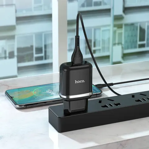 Набор зарядного устройства с кабелем Cutting-edge” EU QC3.0 с одним USB портом (N3)