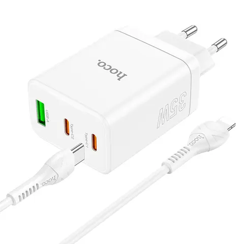 Зарядное устройство Hoco N33 PD 35W + Type-C to Lightning
