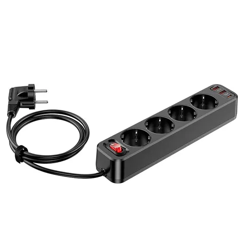 Удлинитель Hoco 3USB + 4 BIT