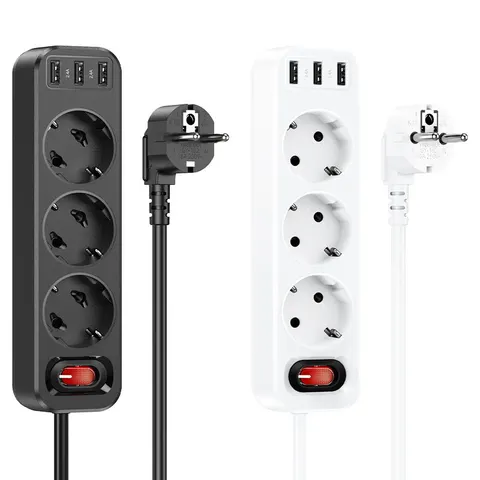 Удлинитель Hoco 3 розетки + 3 USB