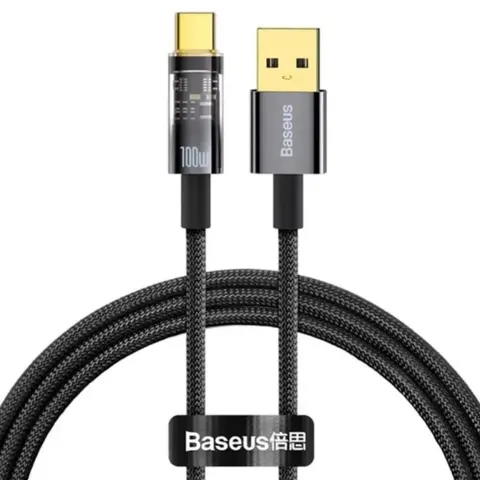 Кабель Baseus Explorer Series Auto Power-Off Fast Charging Data Cable USB to Type-C 100W