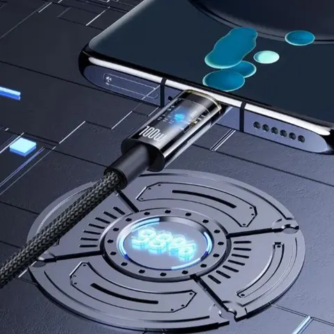 Кабель Baseus Explorer Series Auto Power-Off Fast Charging Data Cable USB to Type-C 100W