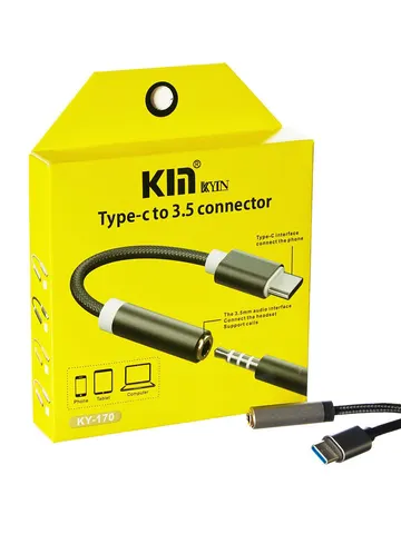 Переходник c 3.5mm на Type-C  Kin KY-170