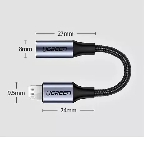 Переходник с 3.5 на Lightning Ugreen