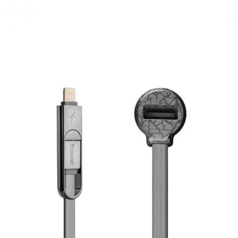 Авто зарядка 2в1 Remax 3.4A Lightning/Micro-USB