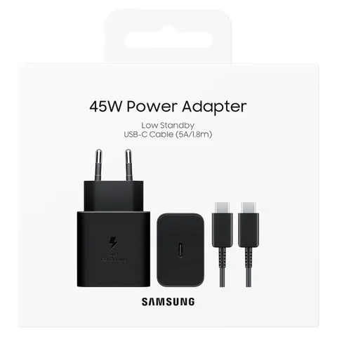 Зарядное устройство Samsung 45W Power Adapter Low Standby USB-C Cable (5A/1.8m)