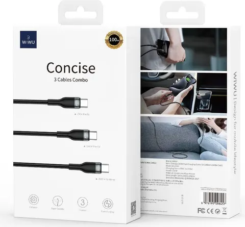 Кабель Wiwu Concise 3 Cables Combo Set Wi-C033