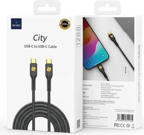 Кабель Wiwu City USB-C to USB-C Cable (Wi-C035)