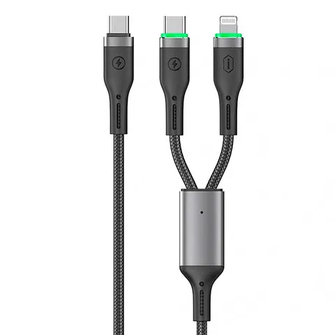 Кабель Wiwu 100W OringLink Series Nylon Braided Cable Wi-C072 C-C+L 1.2M