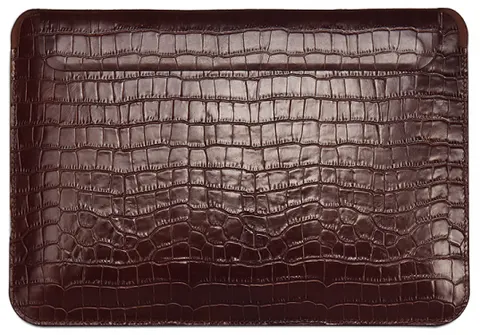 Чехол для макбука Wiwu Skin Croco Geniunie Leather Sleeve Pro 14.2